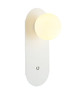 Wall Light White Oblong Slim Base Opal Glass G9 25W Wall Light White Oblong Slim Base Opal Glass G9 25W